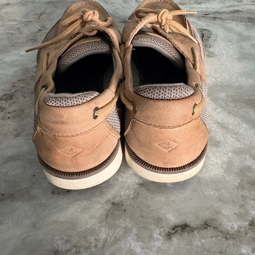 Sperry Men’s Surveyor 2 Eye Linen Boat Shoes Size 10.5